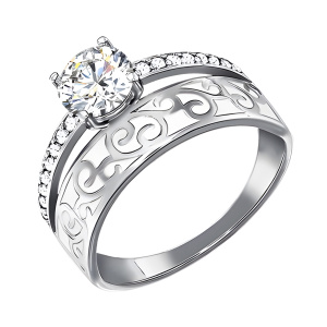 Кольцо из серебра 925 пробы с эмалью SOKOLOV 94011138