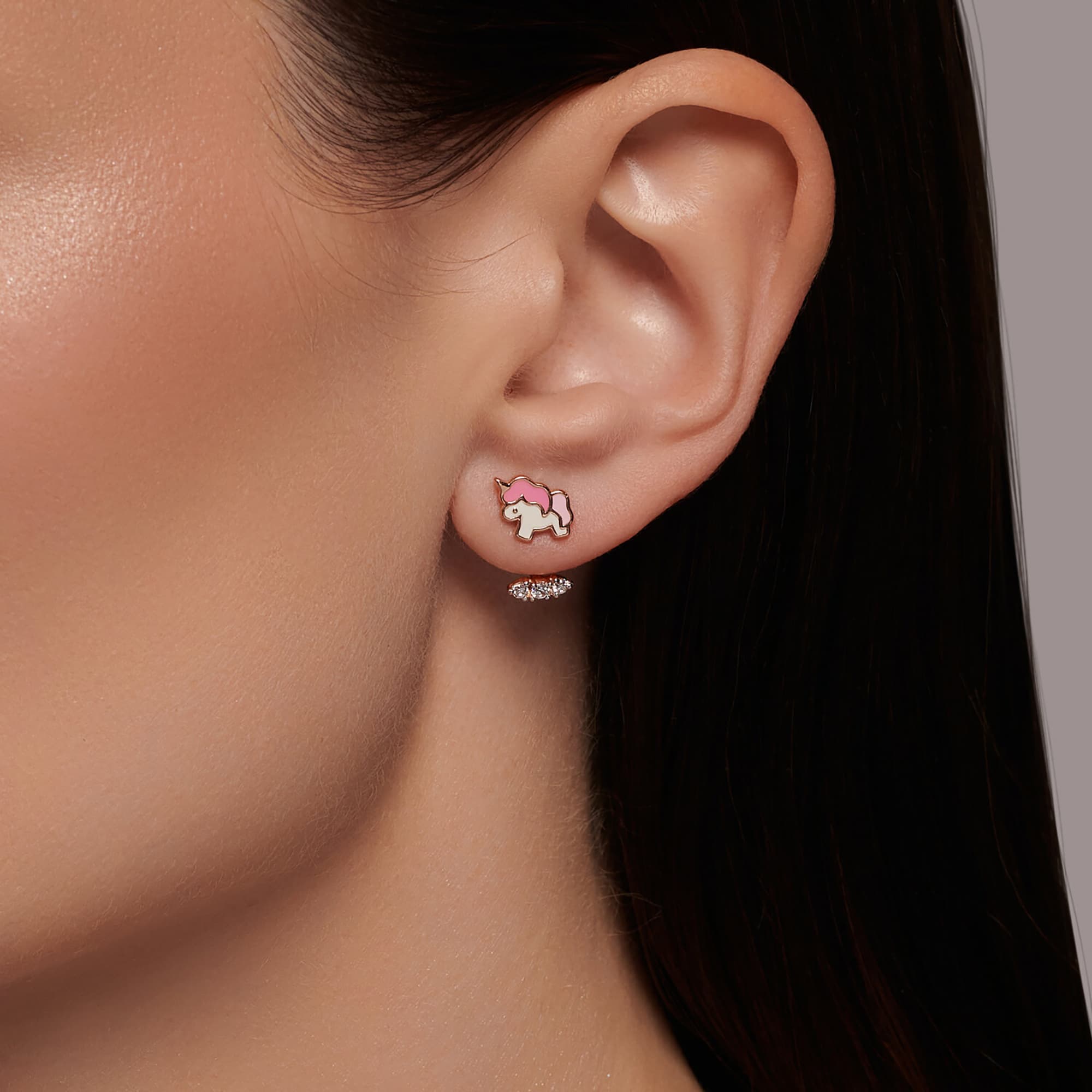 Серьги из золота 585 пробы с фианитом SOKOLOV 029495 