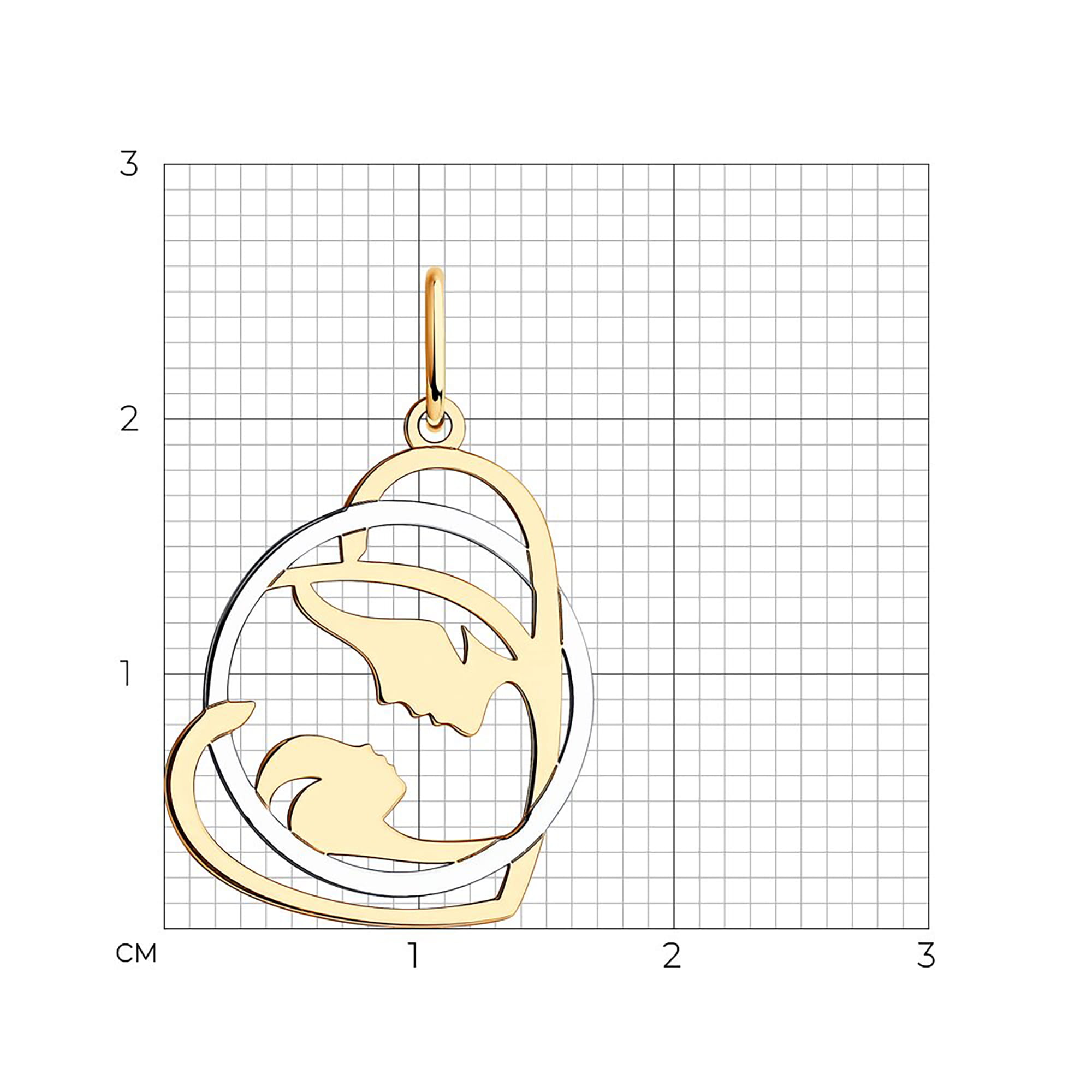 Кулон из золота 585 пробы SOKOLOV 51-130-01640-1 Золото 585 пр.