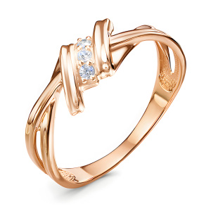 Кольцо из золота 585 пробы с фианитом DEL'TA 1105615