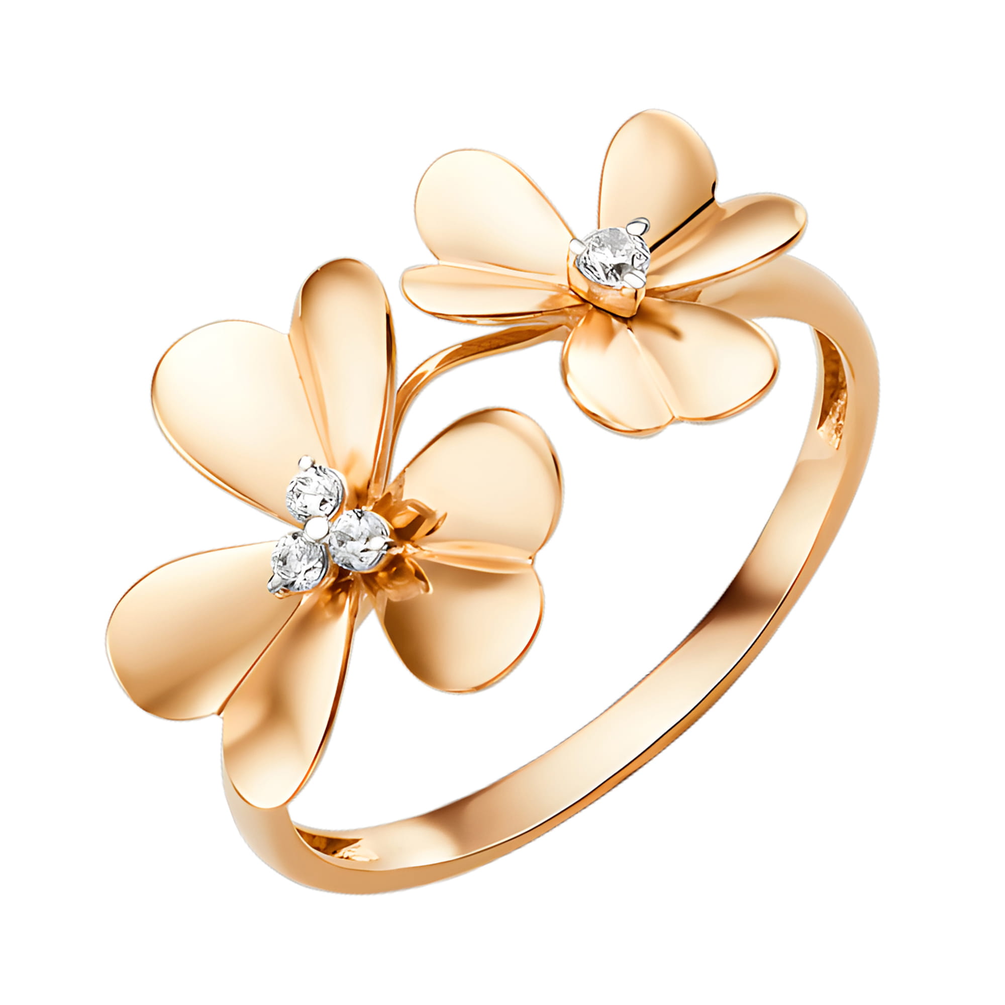 Кольцо из золота 585 пробы с фианитом DINASTIA 013471-1102 Золото 585 пр.