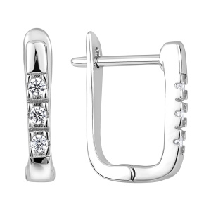 Серьги из серебра 925 пробы с фианитом JUVEDEL СЛ-5629