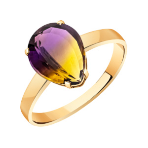 Кольцо из золота 585 пробы с аметрином ATOLL 90015к-Амн