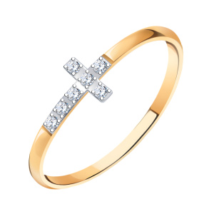 Кольцо из золота 585 пробы с фианитом ATOLL 10957