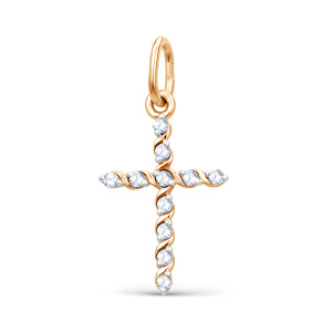 Кулон из золота 585 пробы с фианитом DINASTIA 100098-1102