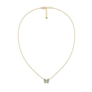 Колье из золота 585 пробы с фианитом SANIS 01-819036