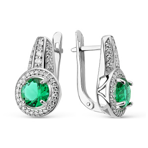 Серьги из серебра 925 пробы с кристаллом АЛМАЗ-ХОЛДИНГ 398701G018л-4