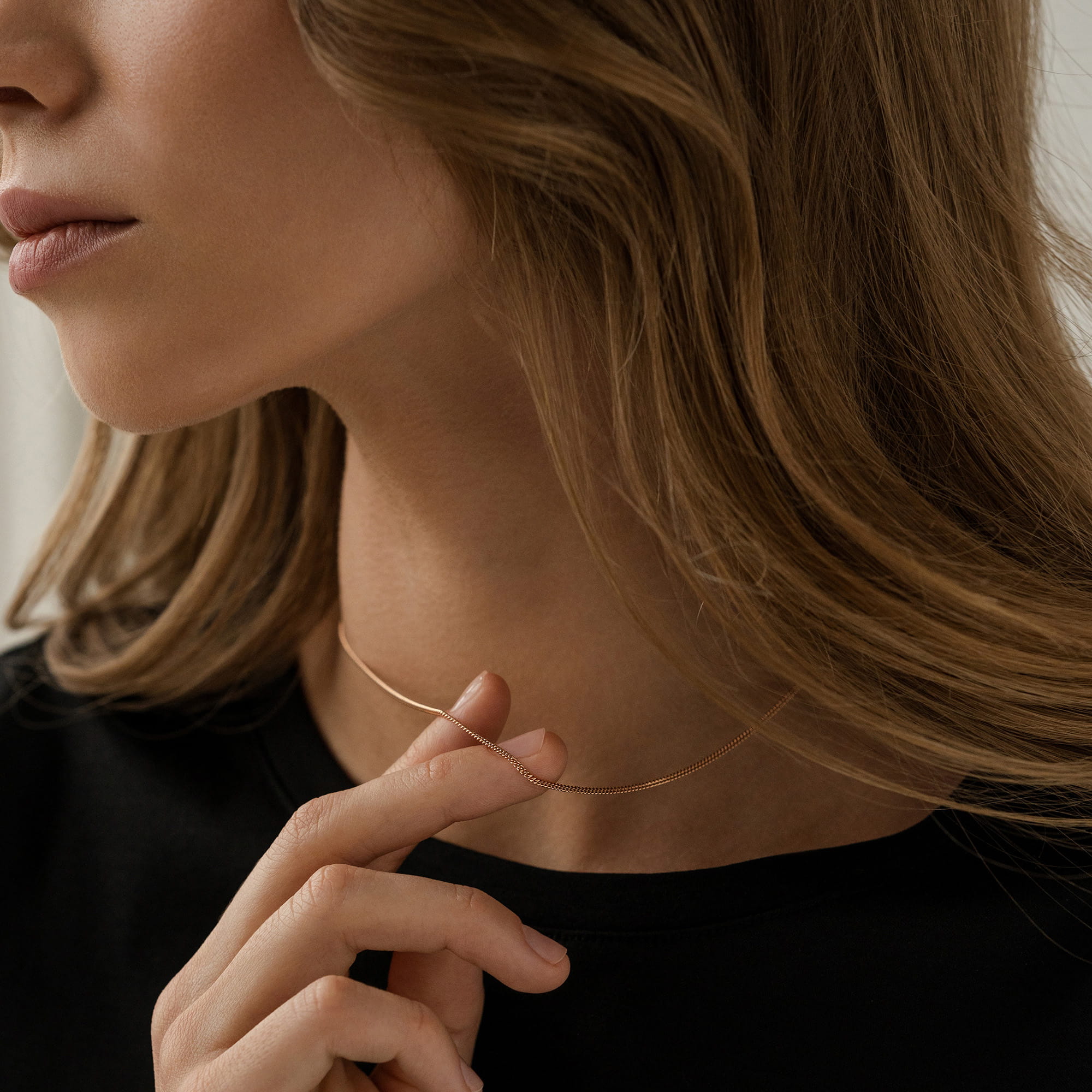 Цепь из золота 585 пробы KRASTSVETMET НЦ 12-002ПГ d.0.40 Золото 585 пр.