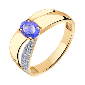 Кольцо из золота 585 пробы с бриллиантом АЛЕКСАНДРА ЮЗ 8011722