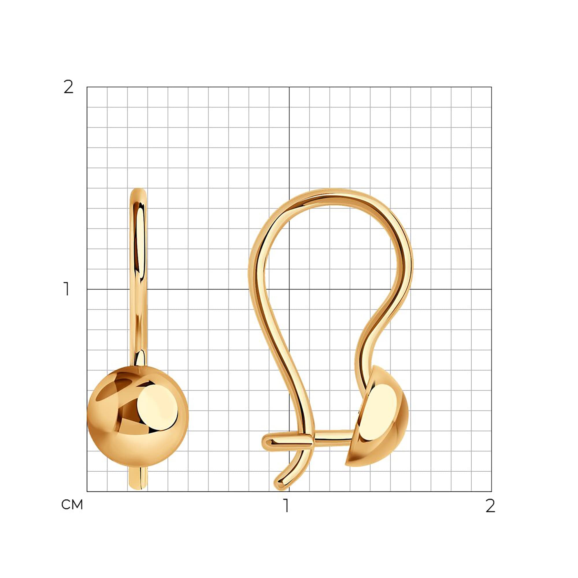 Серьги из золота 585 пробы SOKOLOV 020020 Золото 585 пр.