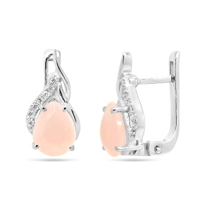 Серьги из серебра 925 пробы с кварцем EVORA 642637