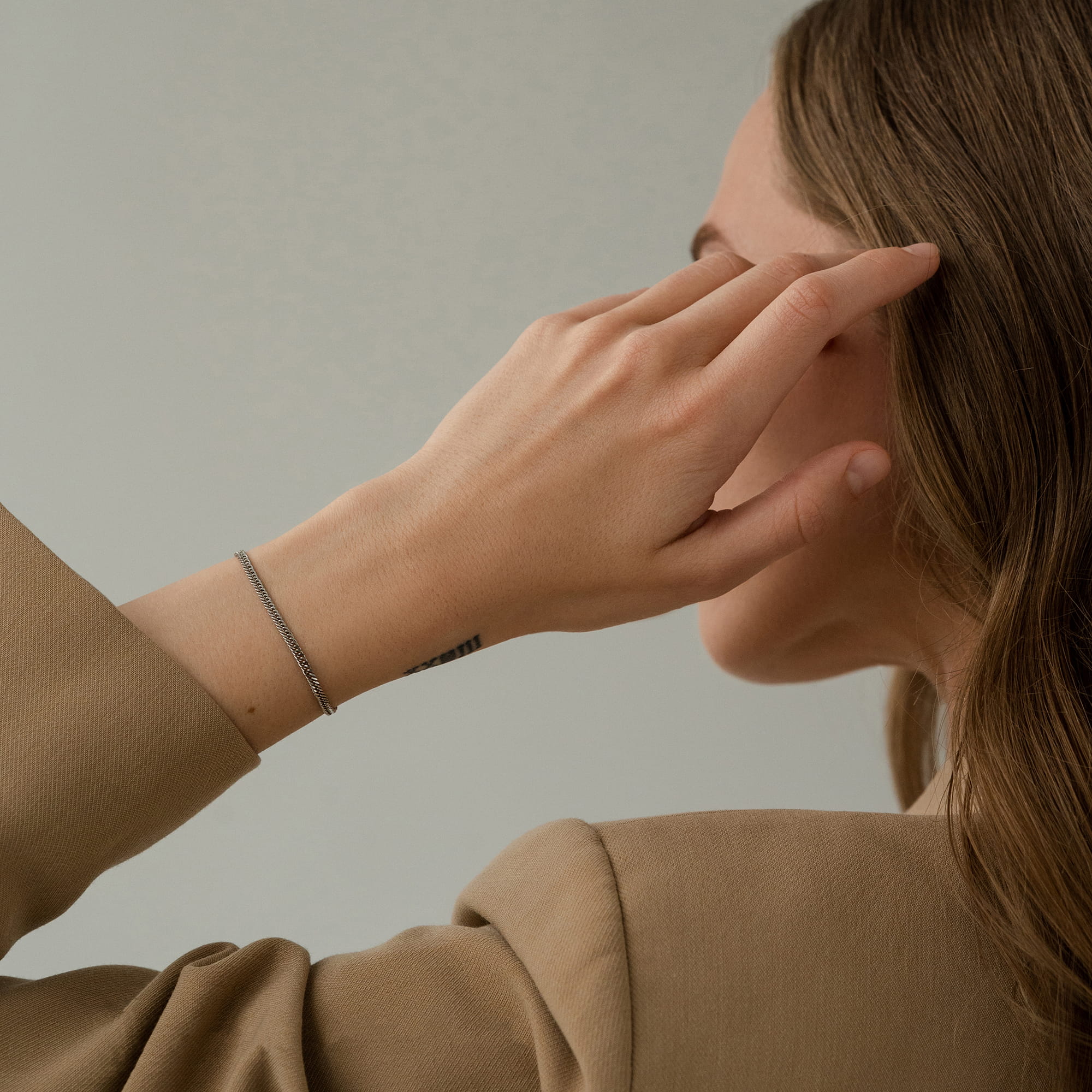 Браслет из серебра 925 пробы KRASTSVETMET НБ 22-023Ю-3  d.0.5 Серебро 925 пр.