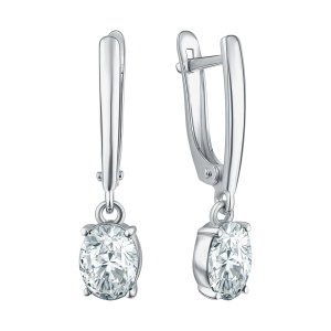 Серьги из серебра 925 пробы с фианитом TALANT 14-72-0001-14095