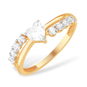 Кольцо из золота 585 пробы с фианитом EFREMOV К13220273