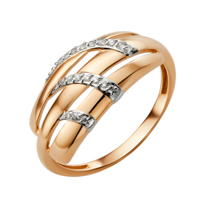 Кольцо из золота 585 пробы с фианитом DINASTIA 012181-1102