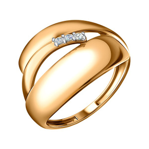 Кольцо из золота 585 пробы с фианитом SANIS 08-116792
