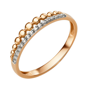 Кольцо из золота 585 пробы с фианитом DINASTIA 012291-1102