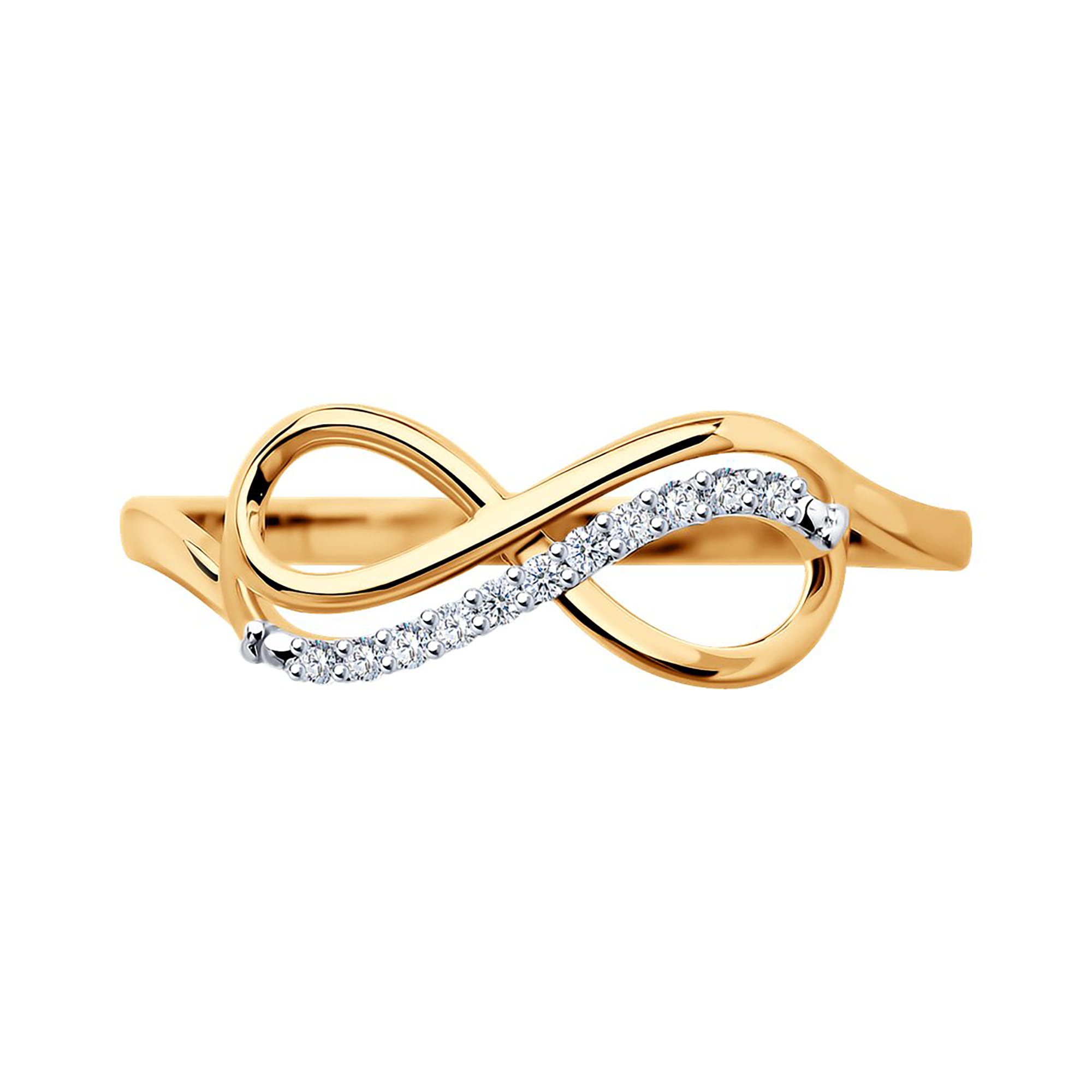 Кольцо из золота 585 пробы с фианитом SOKOLOV 016622 