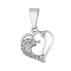 Кулон из серебра 925 пробы с фианитом АЛЬФА-КАРАТ 2134501/9