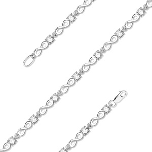 Браслет из серебра 925 пробы с фианитом EFREMOV 14100112430-502