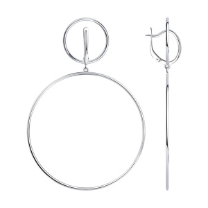 Серьги из серебра 925 пробы SOKOLOV 94022904