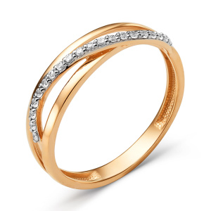 Кольцо из золота 585 пробы с фианитом DINASTIA 002441-1102