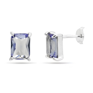 Серьги из серебра 925 пробы с танзанитом EVORA 642987