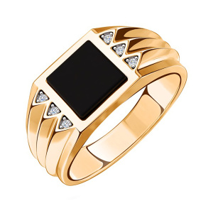 Печатка из золота 585 пробы с ониксом SANIS 08-540154