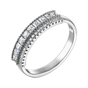 Кольцо из серебра 925 пробы с фианитом JUVEDEL КЛ-4109