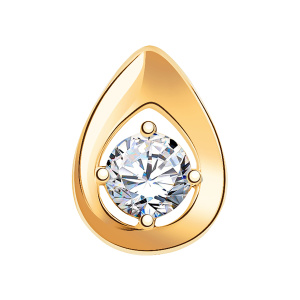 Кулон из золота 585 пробы с фианитом ATOLL 50042