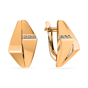 Серьги из золота 585 пробы с фианитом SANIS 08-216693