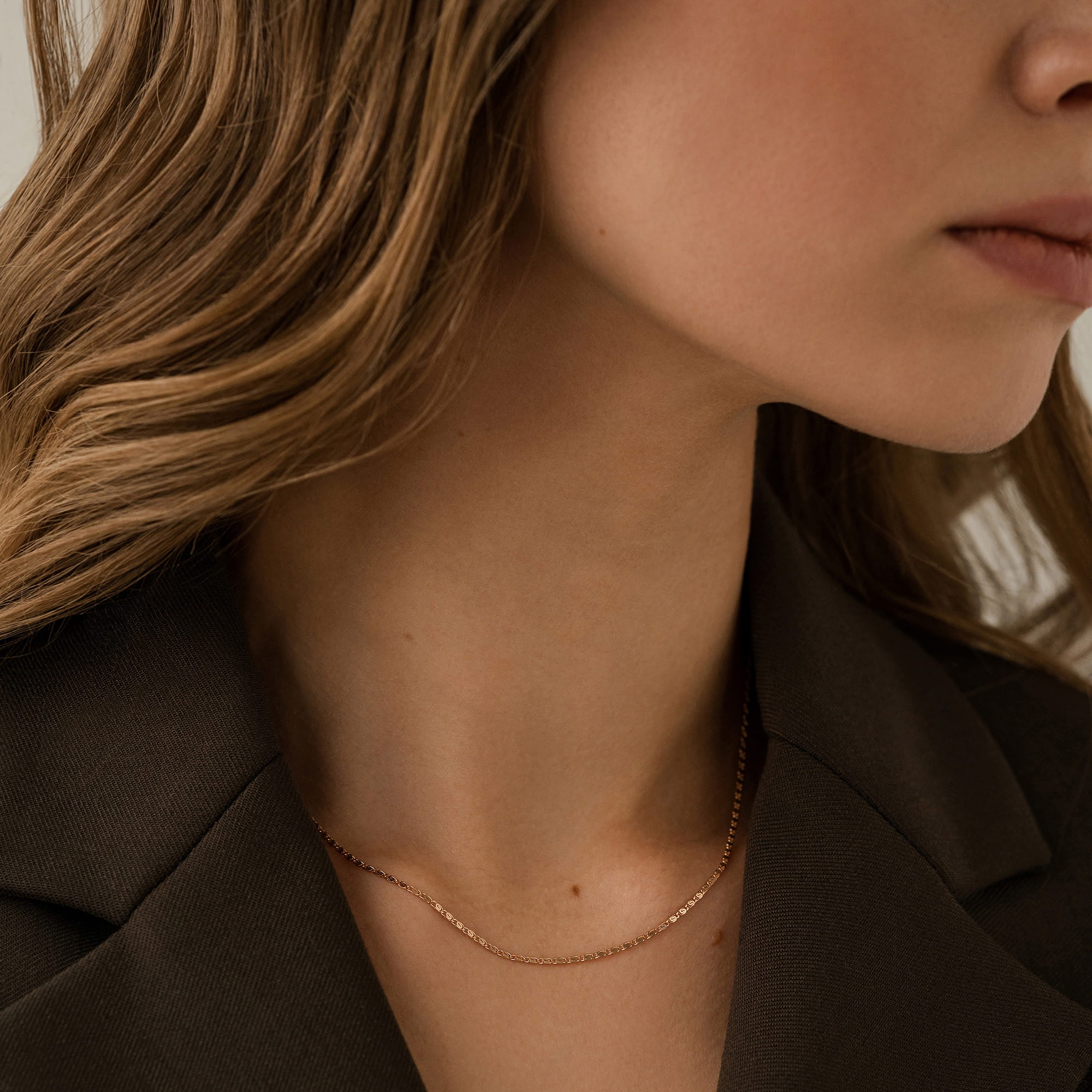 Цепь из золота 585 пробы KRASTSVETMET НЦ 12-046 d.0.30 Золото 585 пр.