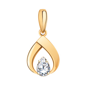 Кулон из золота 585 пробы с фианитом ATOLL 50379