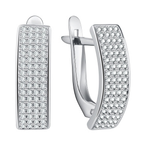 Серьги из серебра 925 пробы с фианитом TALANT 10-72-0001-27582