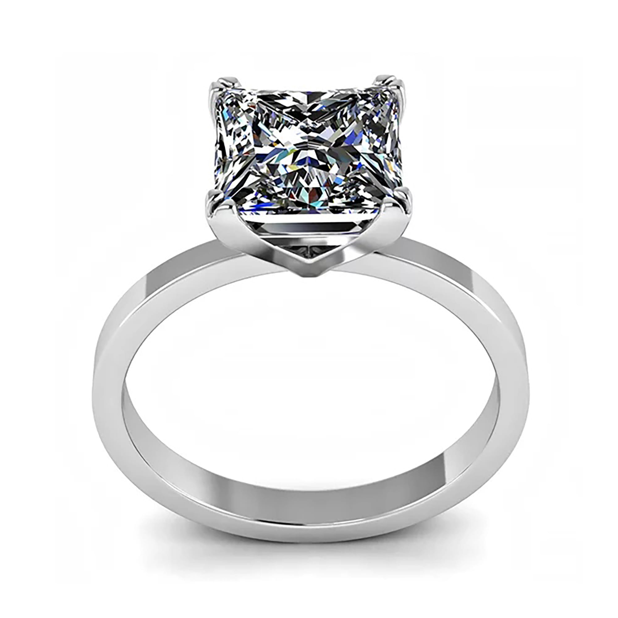 Кольцо из серебра 925 пробы с фианитом COUPLE STUDIO 10304150-11_Princess Серебро 925 пр.