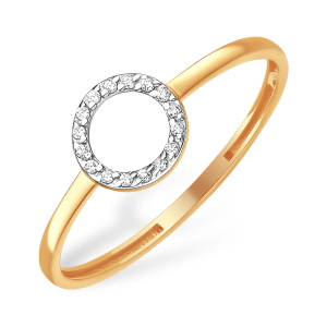 Кольцо из золота 585 пробы с фианитом EFREMOV К13220117