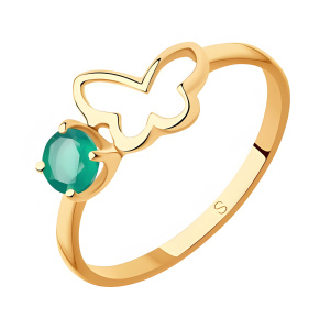 Кольцо из золота 585 пробы с агатом SOKOLOV 715909