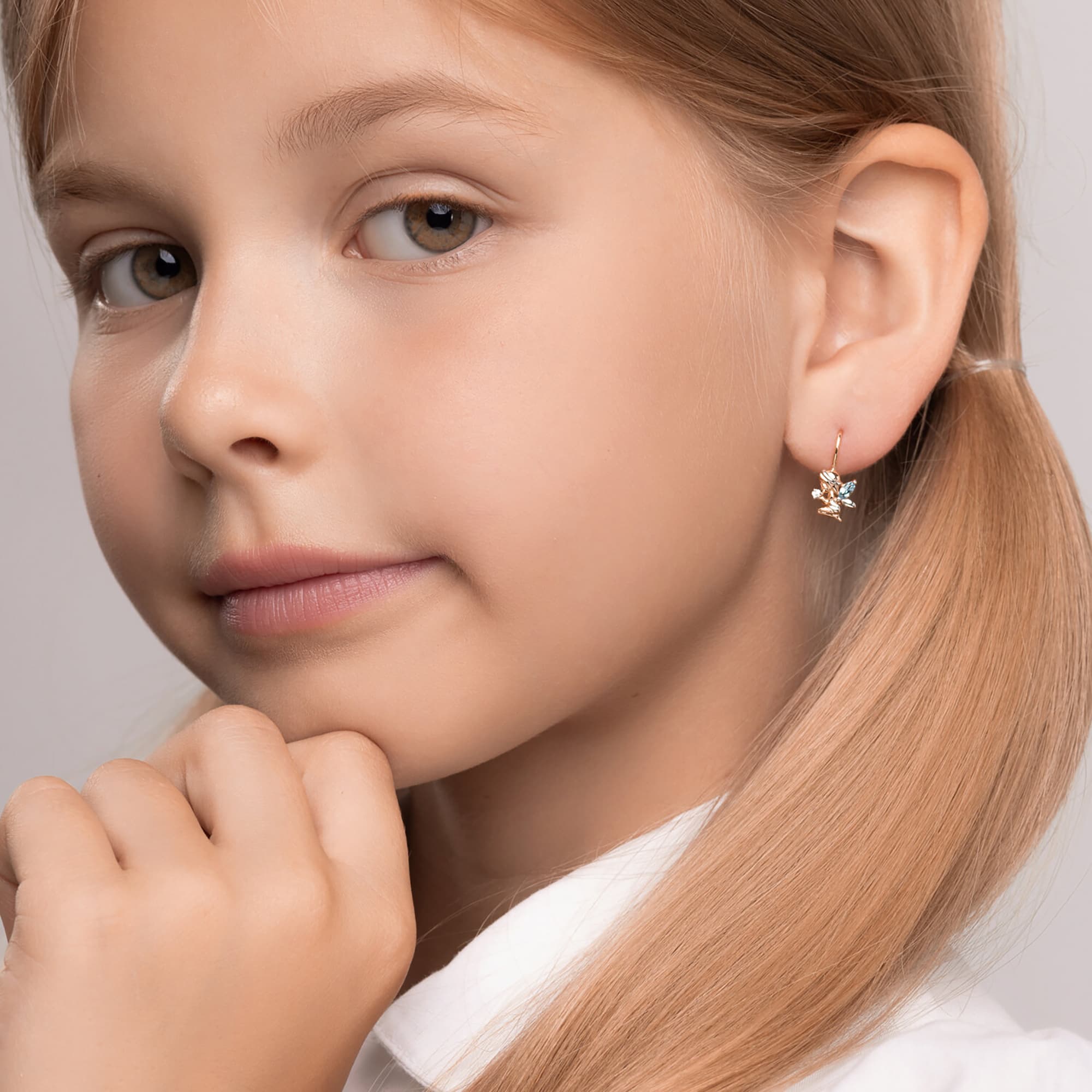 Серьги из золота 585 пробы с топазом SOKOLOV 727381 Золото 585 пр.