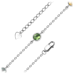 Браслет из серебра 925 пробы с фианитом JUVEDEL ПР-3801