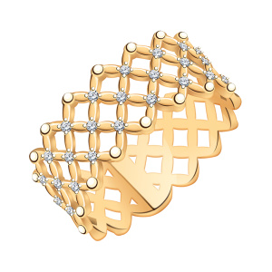 Кольцо из золота 585 пробы с фианитом ATOLL 11009