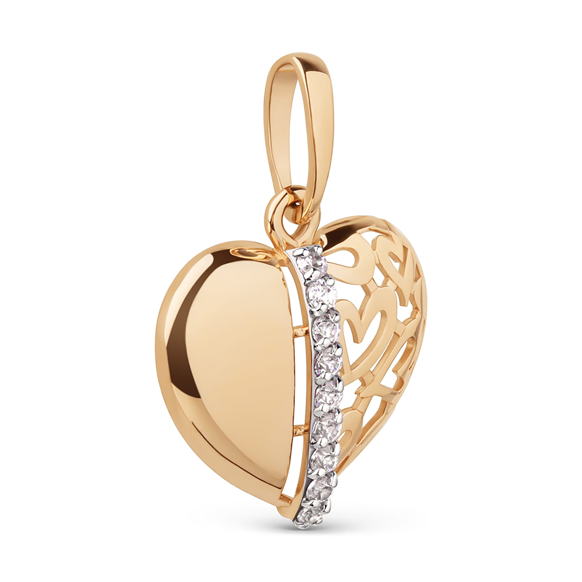 Кулон из золота 585 пробы с фианитом DINASTIA 106528-1102 Золото 585 пр.