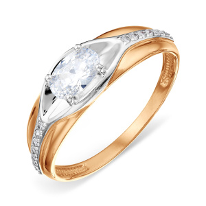 Кольцо из золота 585 пробы с фианитом KARATOV Т14701А440-01