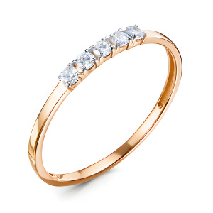 Кольцо из золота 585 пробы с фианитом DEL'TA 1105248