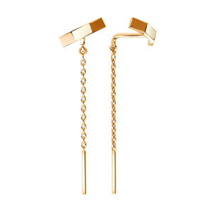 Серьги из золота 585 пробы с фианитом SANIS 01-206643