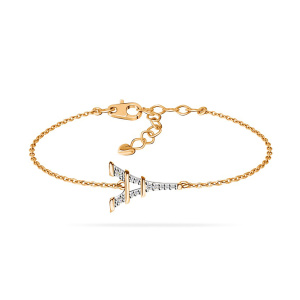 Браслет из золота 585 пробы с фианитом SANIS 01-714932