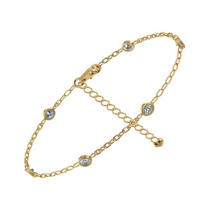 Браслет из золота 585 пробы с фианитом SANIS 01-719121