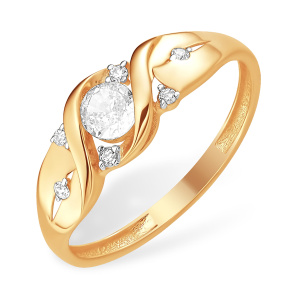 Кольцо из золота 585 пробы с фианитом EFREMOV К13220617