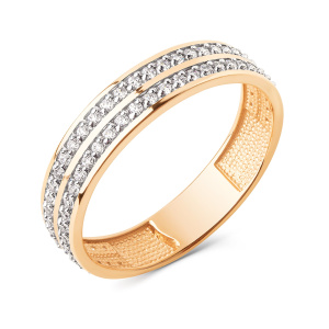 Кольцо из золота 585 пробы с фианитом DINASTIA 029281-1102