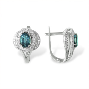 Серьги из серебра 925 пробы с топазом EFREMOV 1221010377