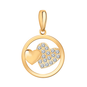 Кулон из золота 585 пробы с фианитом ATOLL 50377